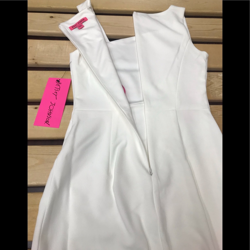 Betsey Johnson Sleeveless Scuba Crepe  ivory,NWT - Picture 7 of 8
